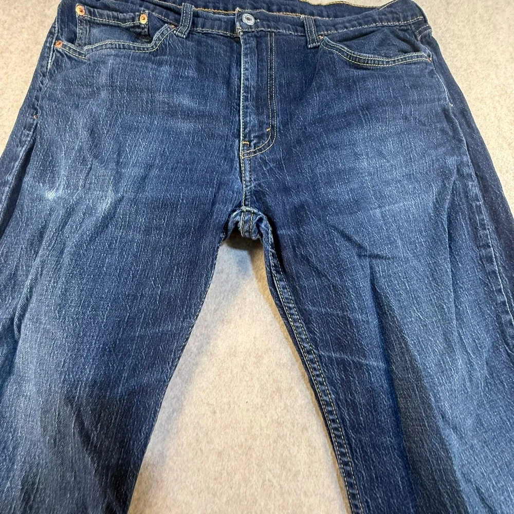 Levis 514 Straight Fit Mens Jeans Dark Wash Denim W36 L32 Blue 00514-0978